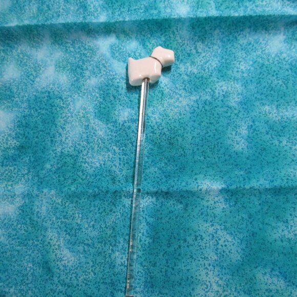 Vintage 1 West Highland Terrier Mix Drink Stirrer 6-1/4" - Picture 1 of 8